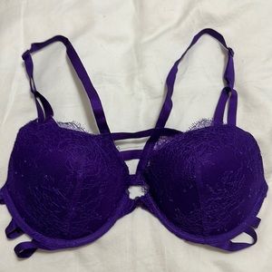 Purple front closure Victoria’s Secret Push Up Bra